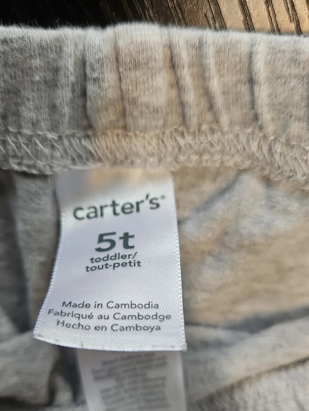 Carter's Gray Leggings with Pink & Purple Floral Side Stripes